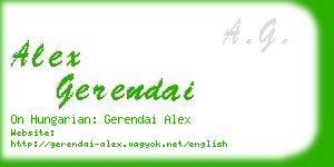 alex gerendai business card